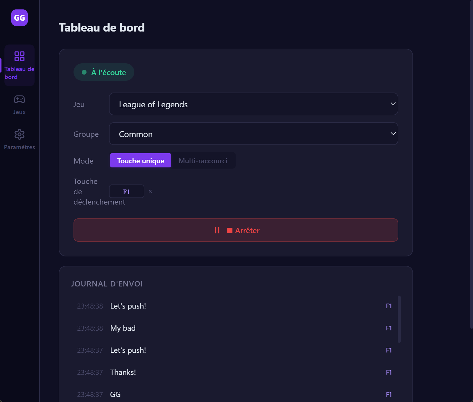 Liste des jeux dans ggsay